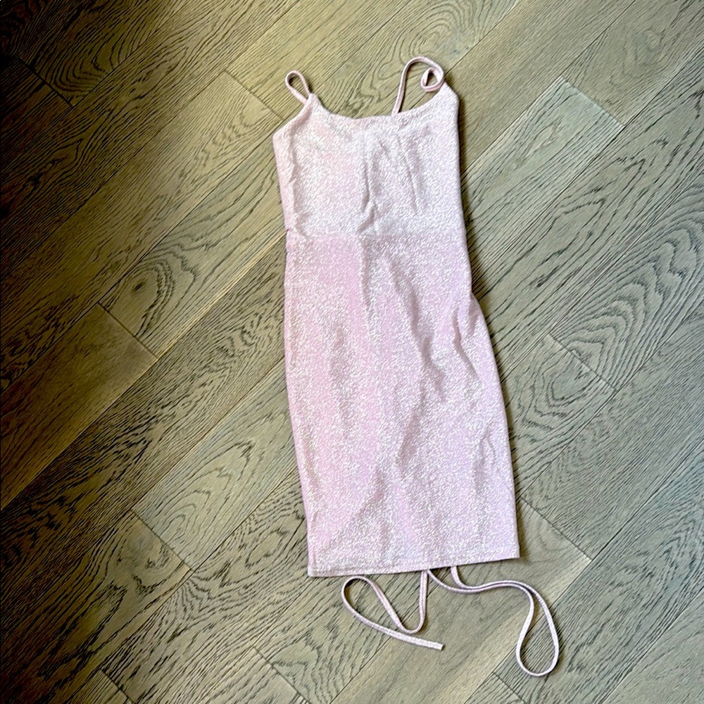 Amazon Pink Glitter Mini Dress
